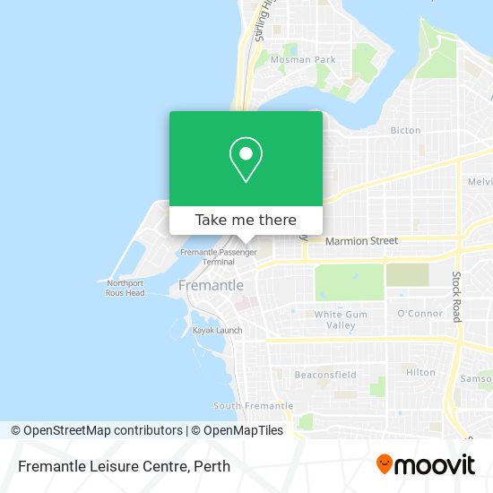 Mapa Fremantle Leisure Centre