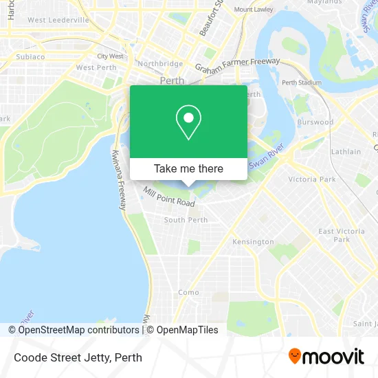 Mapa Coode Street Jetty