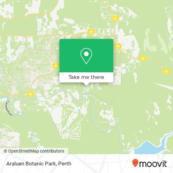 Araluen Botanic Park map