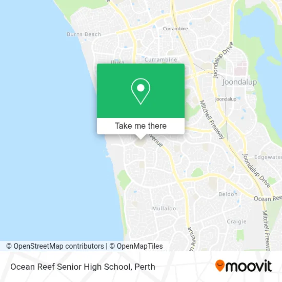 Mapa Ocean Reef Senior High School