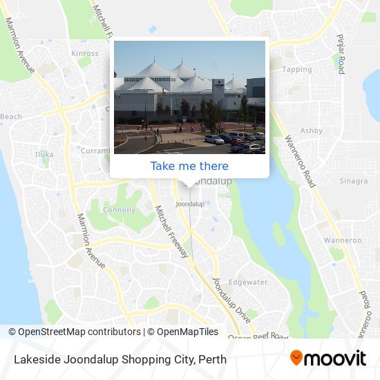 Mapa Lakeside Joondalup Shopping City