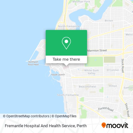 Fremantle Hospital And Health Service map