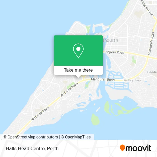 Mapa Halls Head Centro