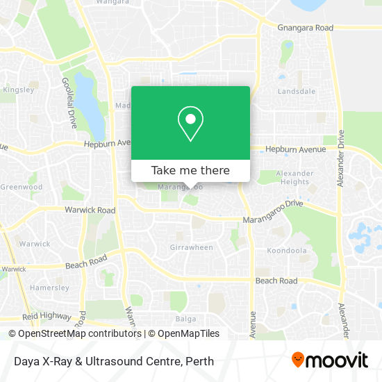 How To Get To Daya X Ray Ultrasound Centre In Marangaroo By Bus Or Train