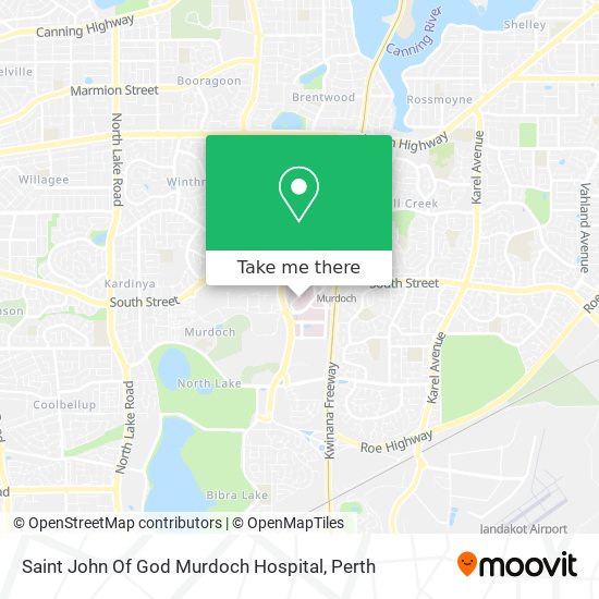 Saint John Of God Murdoch Hospital map
