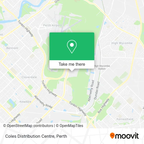 Mapa Coles Distribution Centre