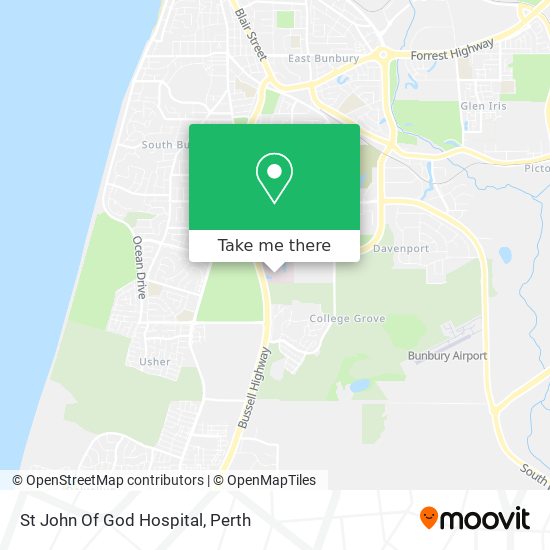 Mapa St John Of God Hospital