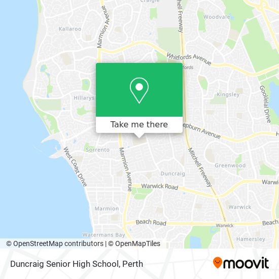 Mapa Duncraig Senior High School