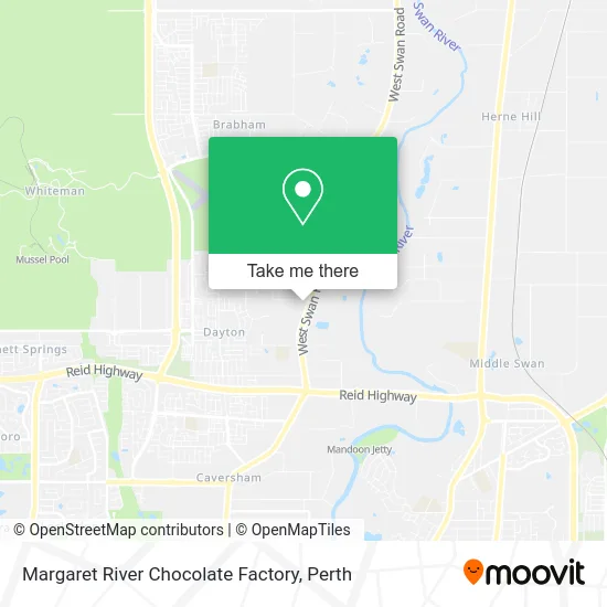 Mapa Margaret River Chocolate Factory
