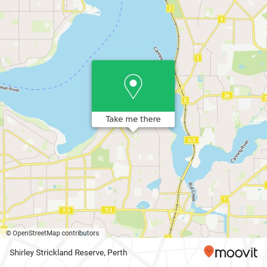 Mapa Shirley Strickland Reserve