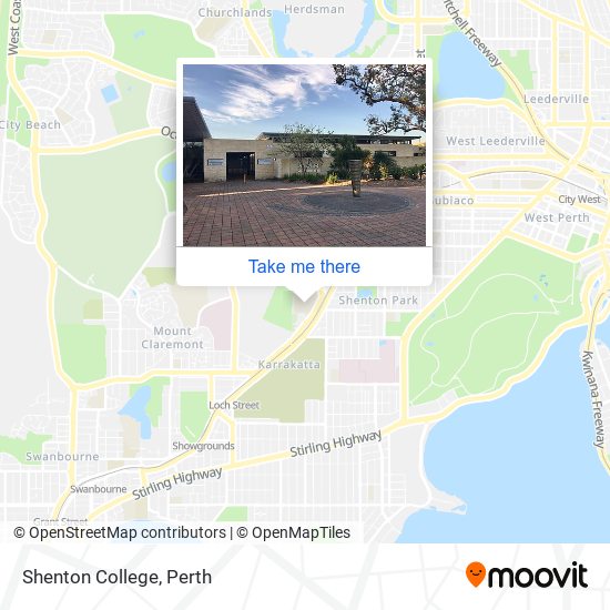 Mapa Shenton College