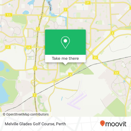 Melville Glades Golf Course map