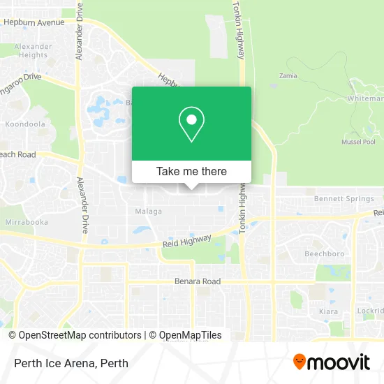 Mapa Perth Ice Arena