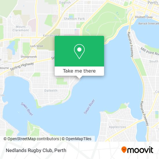 Mapa Nedlands Rugby Club