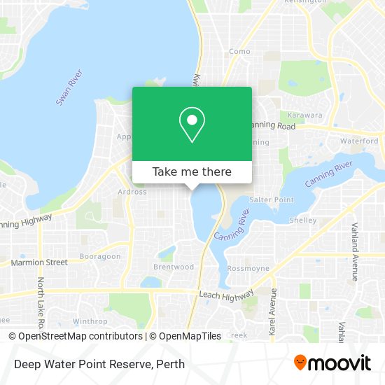 Mapa Deep Water Point Reserve