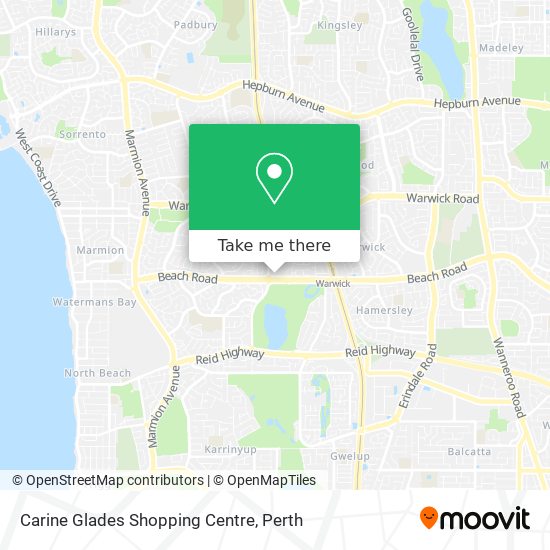 Mapa Carine Glades Shopping Centre