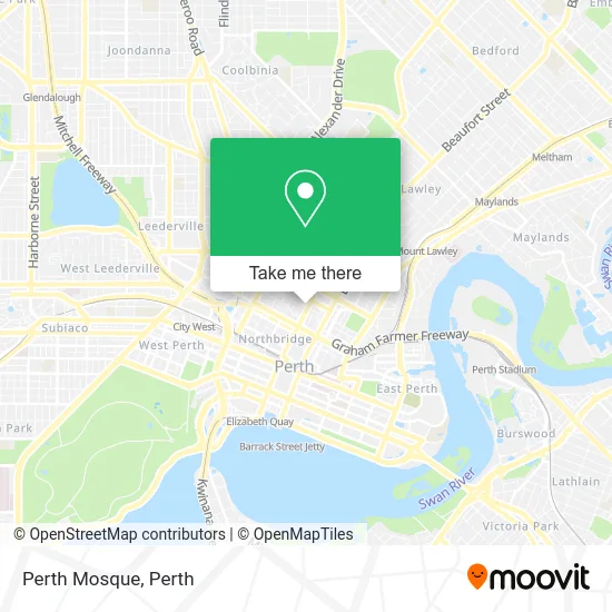 Mapa Perth Mosque