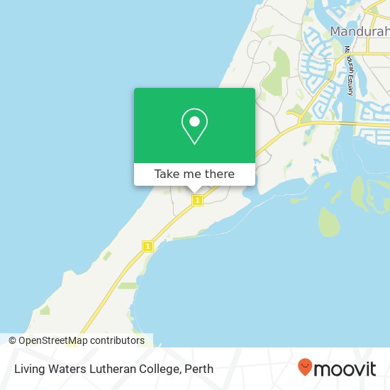Mapa Living Waters Lutheran College