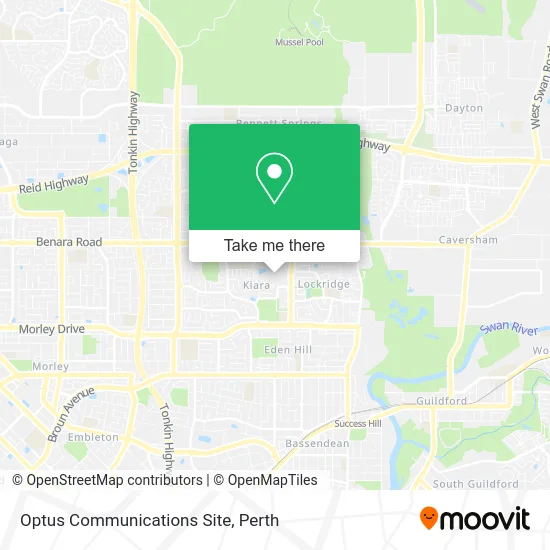 Mapa Optus Communications Site