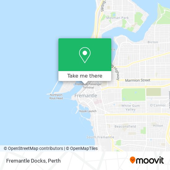 Mapa Fremantle Docks