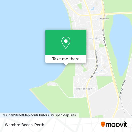 Mapa Warnbro Beach