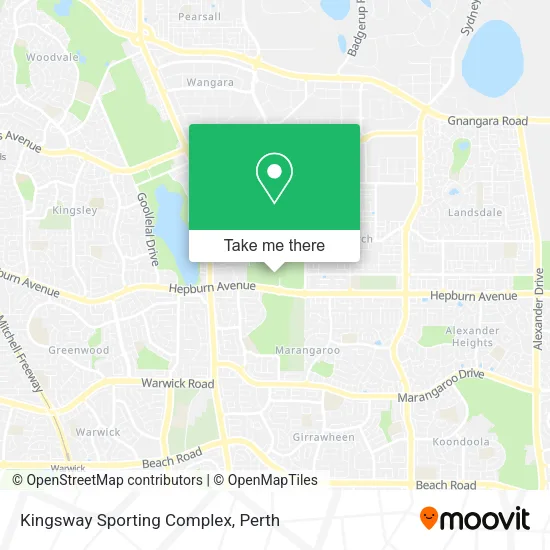 Kingsway Sporting Complex map