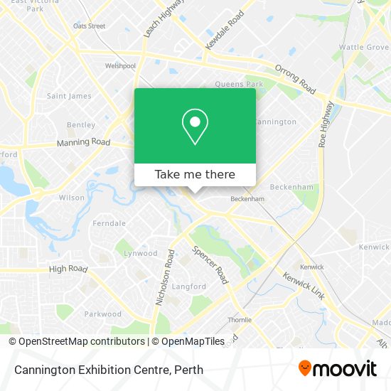 Mapa Cannington Exhibition Centre