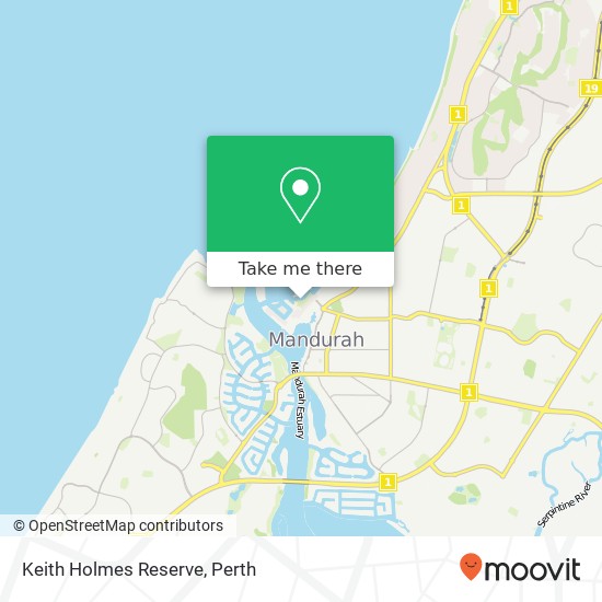 Keith Holmes Reserve map