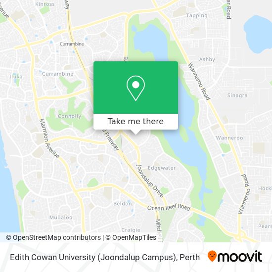Mapa Edith Cowan University (Joondalup Campus)