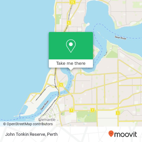 Mapa John Tonkin Reserve