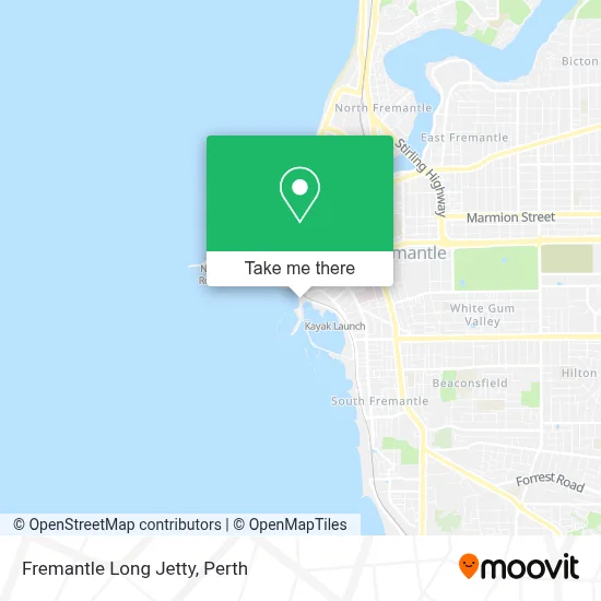 Mapa Fremantle Long Jetty