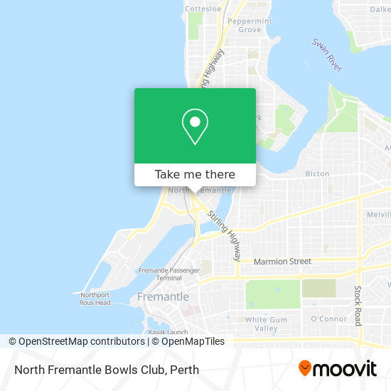 North Fremantle Bowls Club map