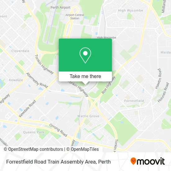 Mapa Forrestfield Road Train Assembly Area