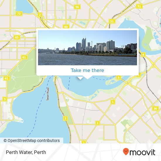 Mapa Perth Water