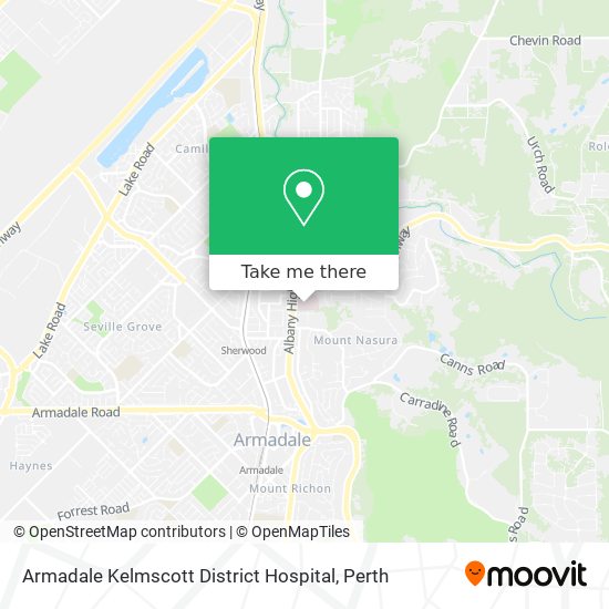 Armadale Kelmscott District Hospital map
