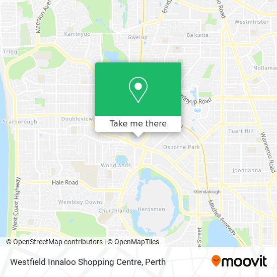 Mapa Westfield Innaloo Shopping Centre