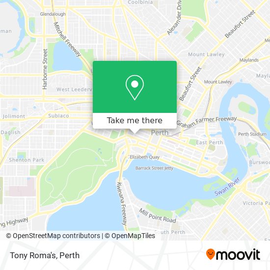 Mapa Tony Roma's