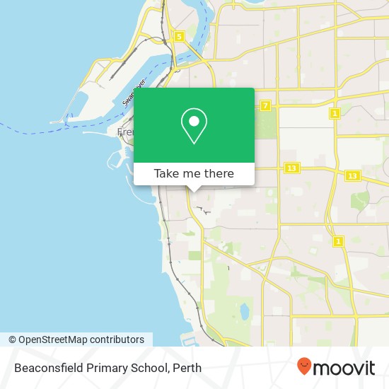 Mapa Beaconsfield Primary School