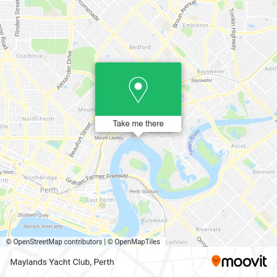 Maylands Yacht Club map