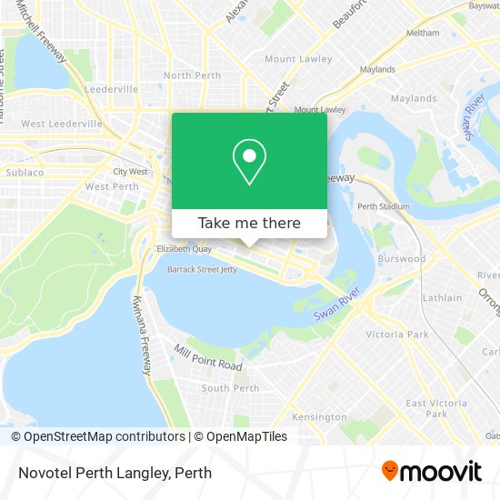 Mapa Novotel Perth Langley