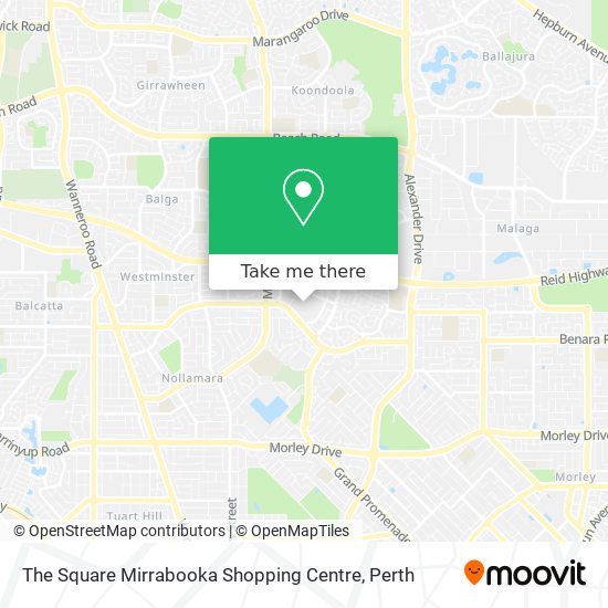 Mapa The Square Mirrabooka Shopping Centre