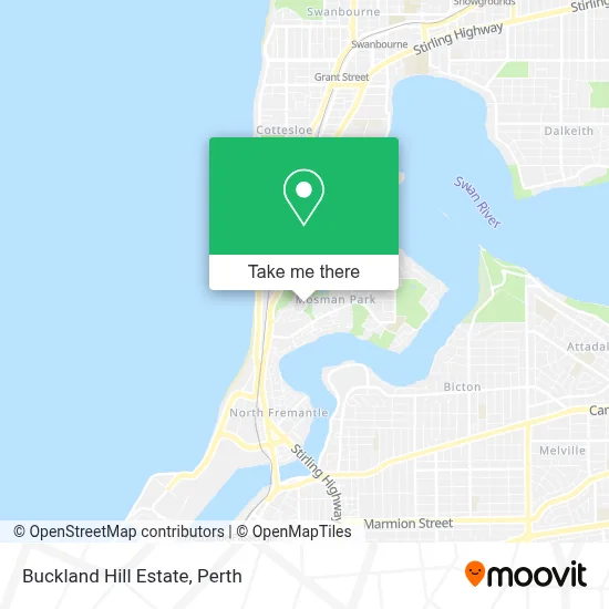 Mapa Buckland Hill Estate