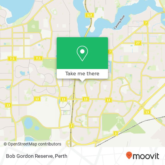 Bob Gordon Reserve map