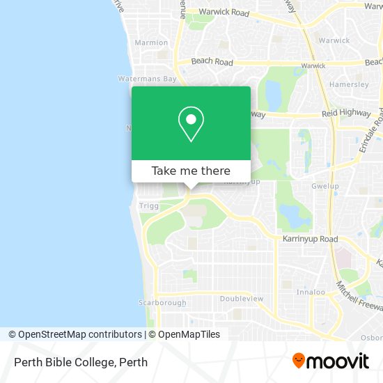 Mapa Perth Bible College