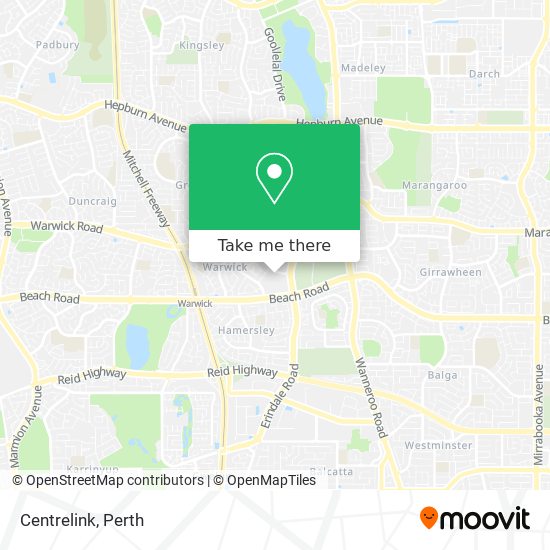 Centrelink map