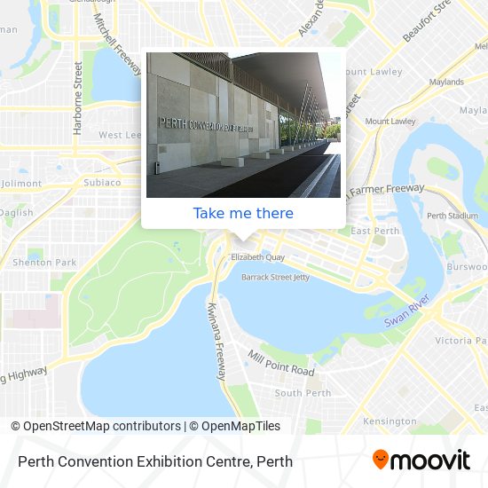 Mapa Perth Convention Exhibition Centre