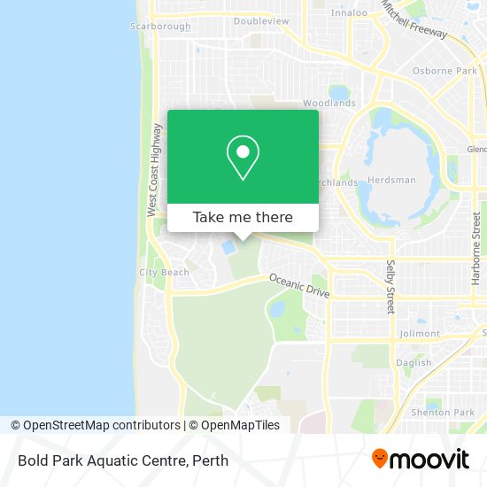 Bold Park Aquatic Centre map