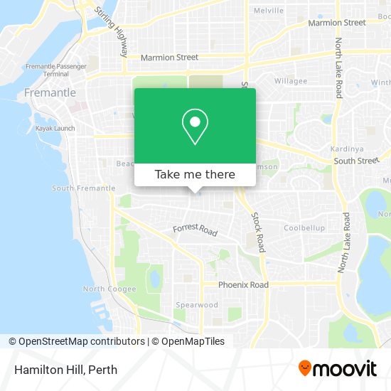 Mapa Hamilton Hill