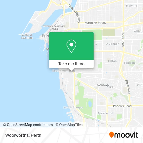 Mapa Woolworths