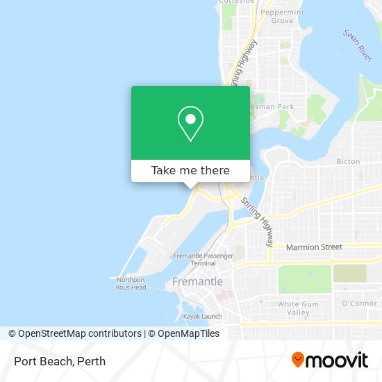 Mapa Port Beach